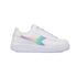 Sneakers bianche da ragazza con logo arcobaleno Diadora Game Step Bloom GS, Brand, SKU s352000056, Immagine 0